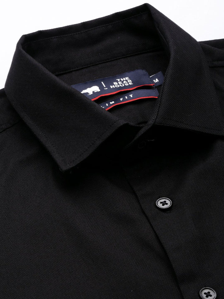 THE BEAR HOUSE Men Slim Fit Formal Shirt