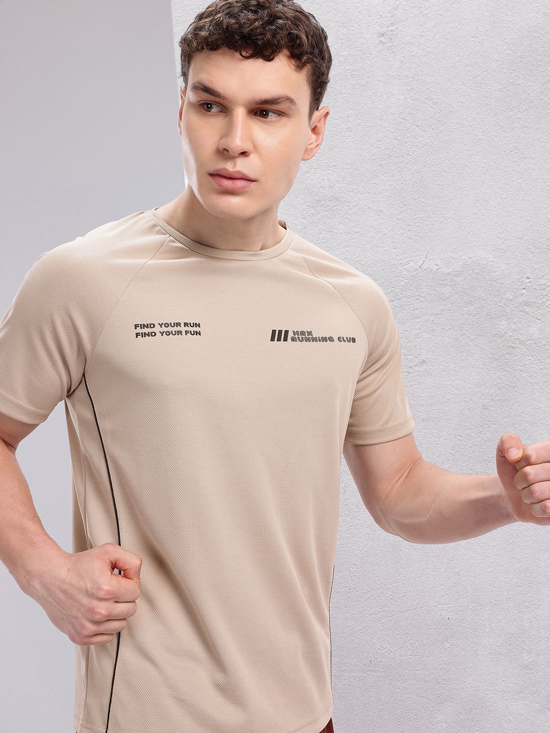 HRX by Hrithik Roshan Typography Print Rapid-Dry Running T-shirt