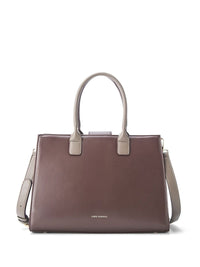 Lino Perros Colourblocked Oversized Structured Satchel with Applique
