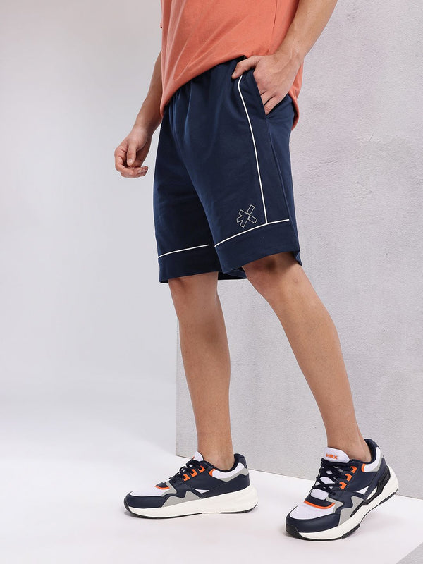HRX by Hrithik Roshan Men Lifestyle Brand Logo Print Above Knee Shorts