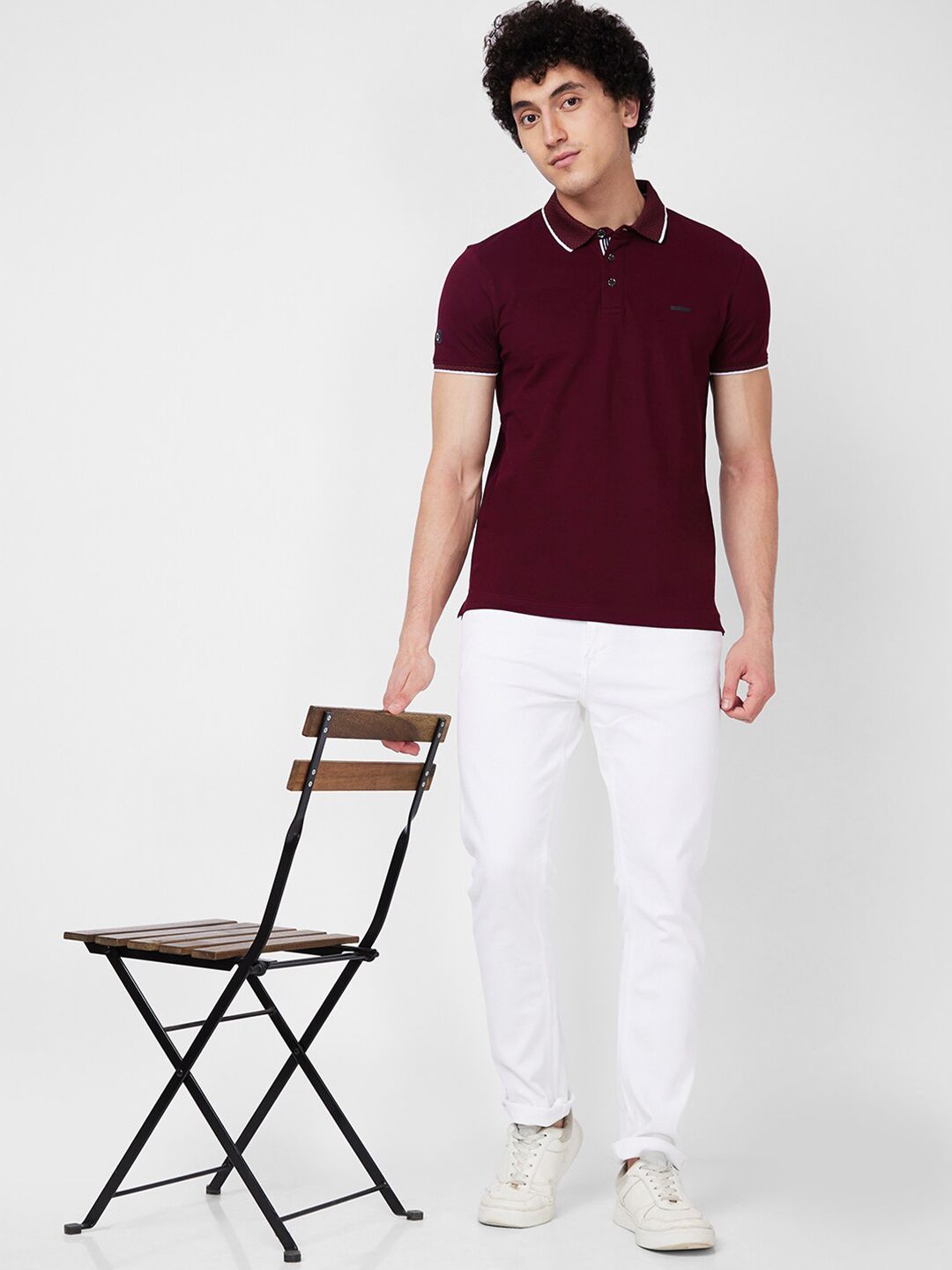SPYKAR Polo Collar Slim Fit T-shirt