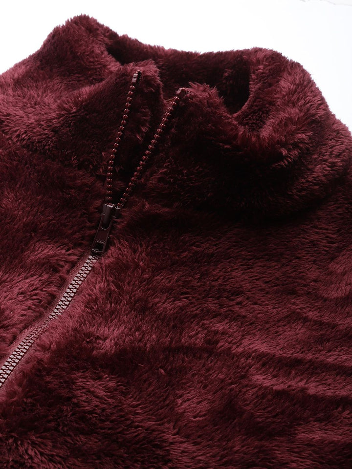 DressBerry Women Burgundy Tailored Jacket