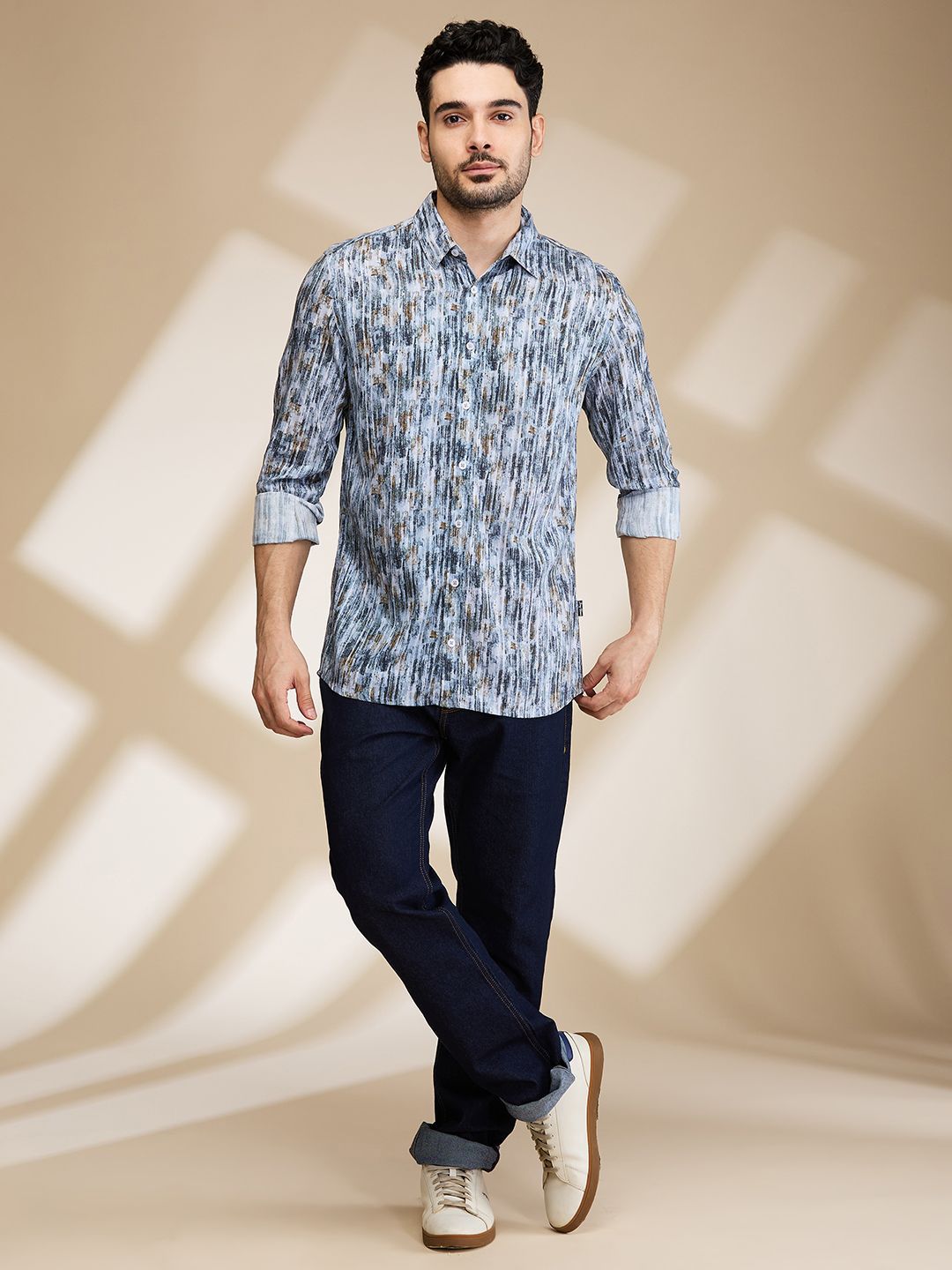 Being Human Men Slim Fit Opaque Printed Casual Shirt