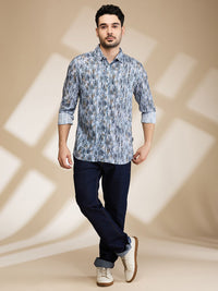 Being Human Men Slim Fit Opaque Printed Casual Shirt