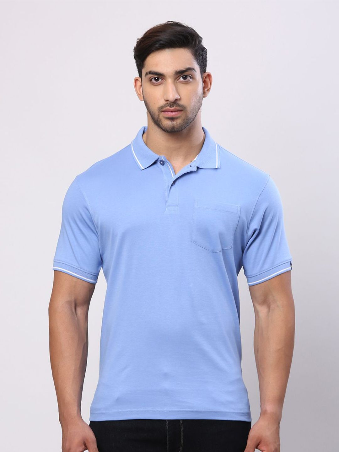 Raymond Polo Neck Pure Cotton T-shirt