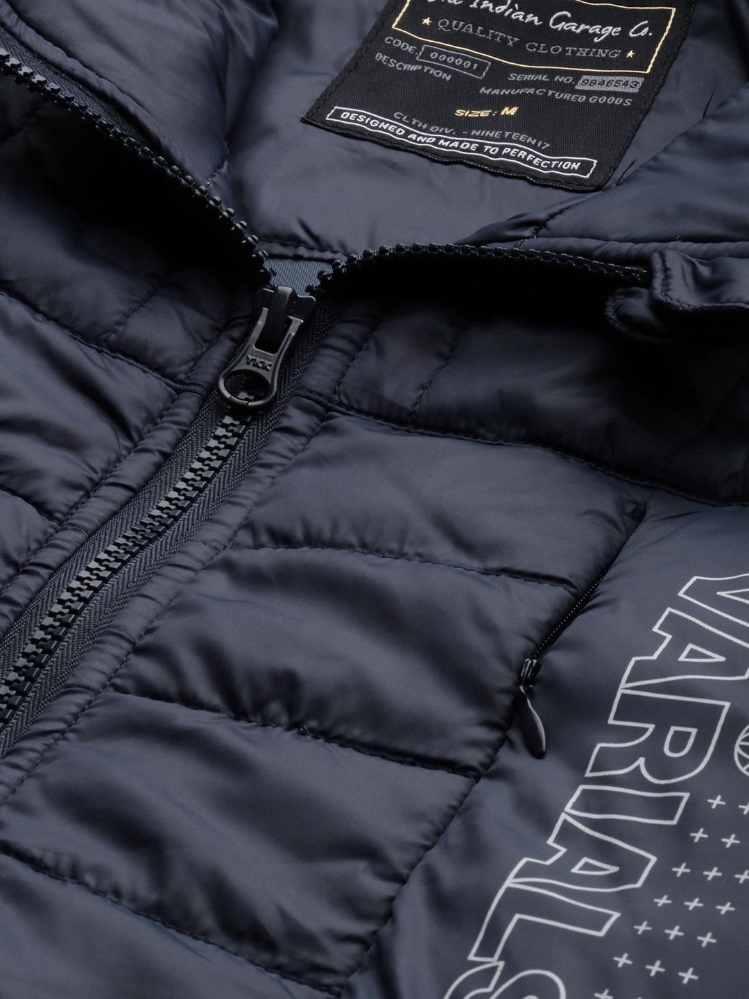 The Indian Garage Co Men Zip-Jacket Slim Fit Puffer Jacket
