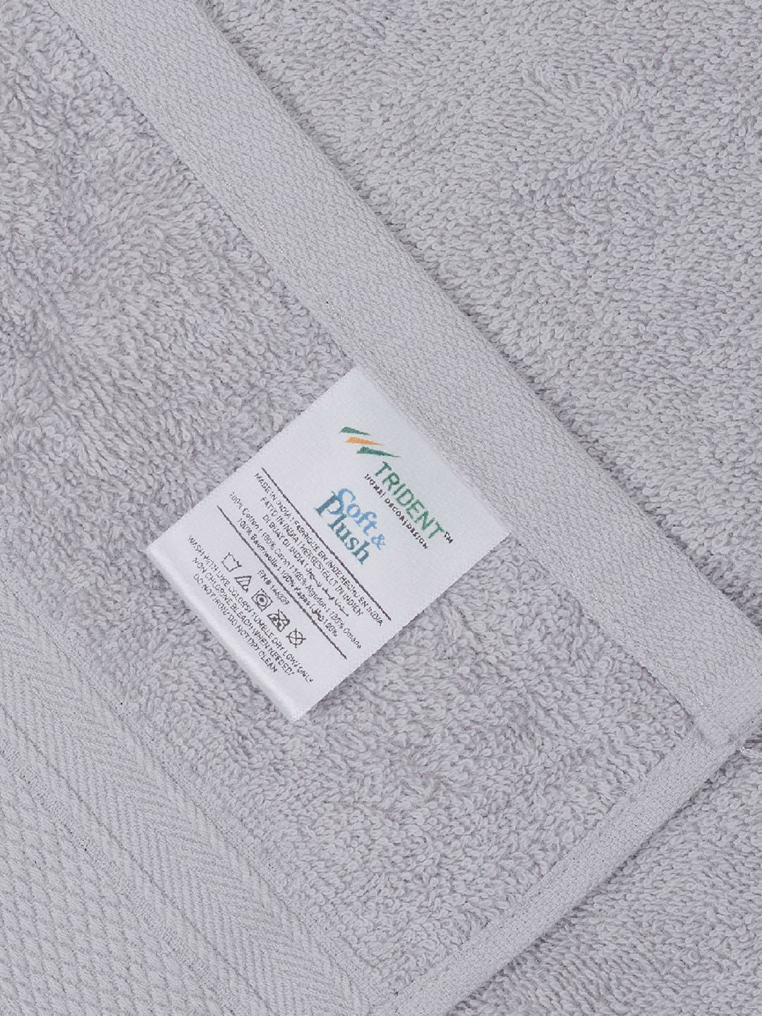 MYTRIDENT Unisex Set Of 6 Grey Solid Sustainable 500 GSM Towel Set