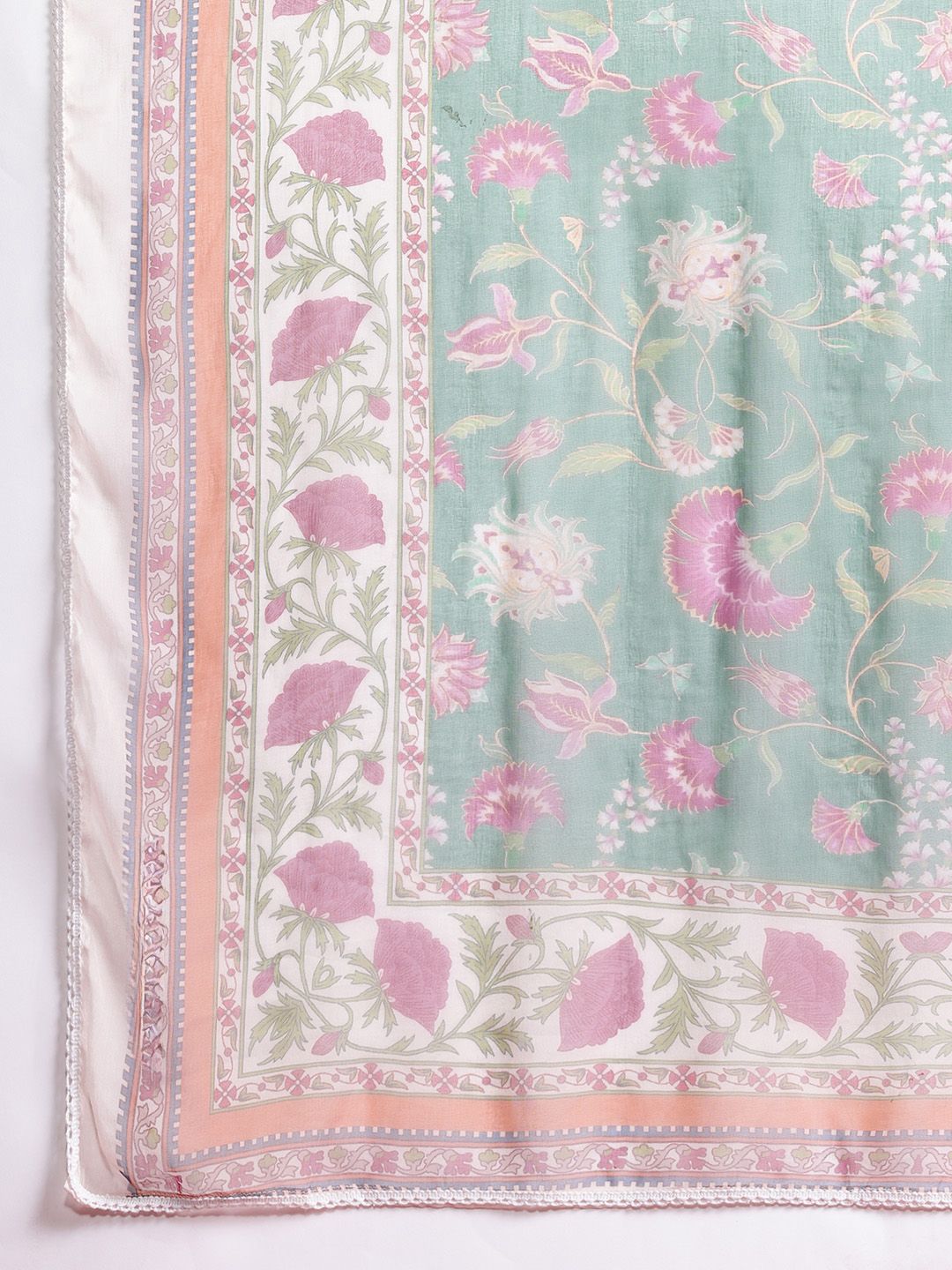 Anouk Panelled Kurta with Trousers & Dupatta