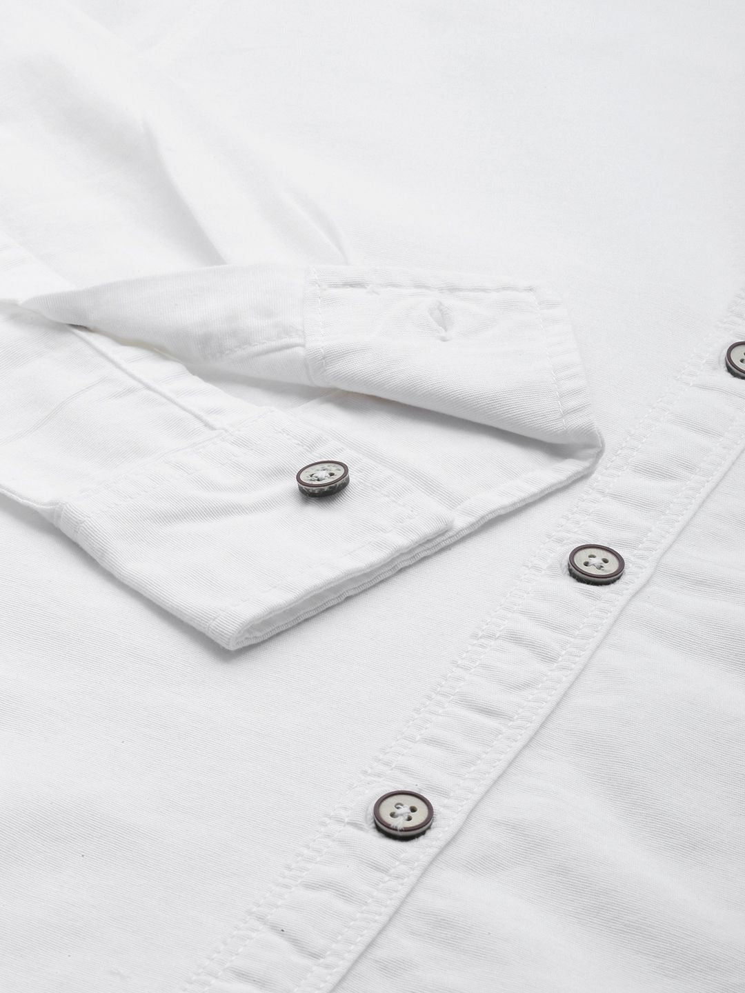 The Indian Garage Co Men Solid Pure Cotton Casual Shirt