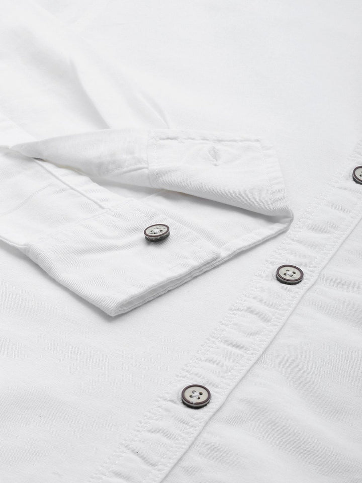 The Indian Garage Co Men Solid Pure Cotton Casual Shirt