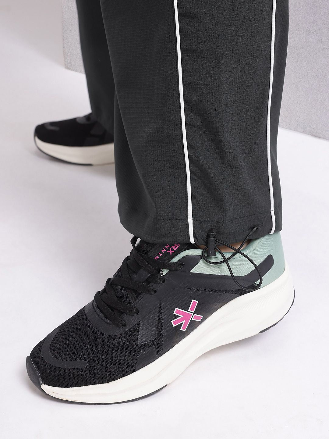 HRX by Hrithik Roshan Women Contrast Piping Rapid-Dry Flared Training Track Pants