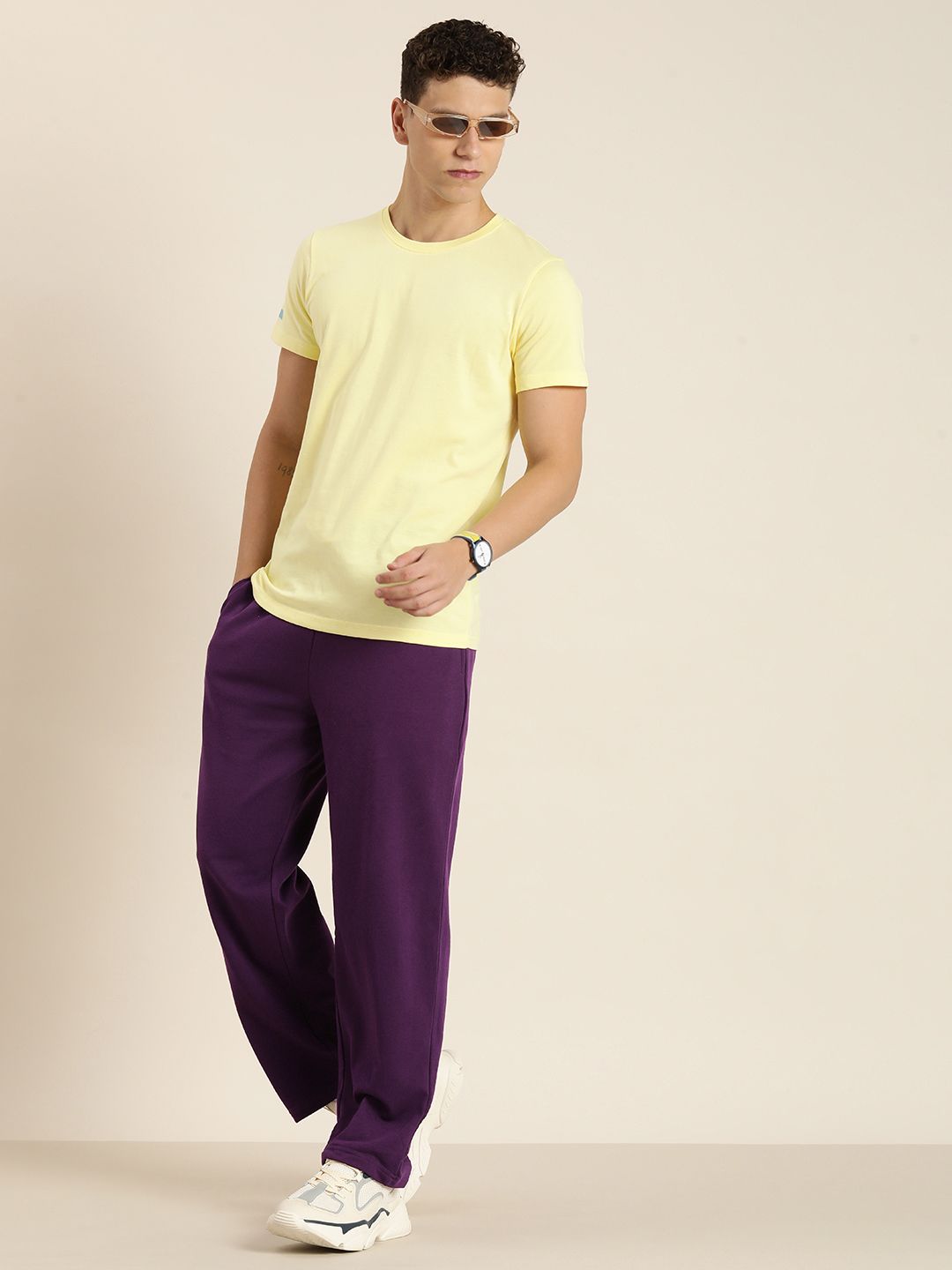DILLINGER Men Lightweight Relaxed Fit Baggy Kintted Track Pants