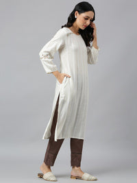 W Striped Cotton Kurta with Trousers