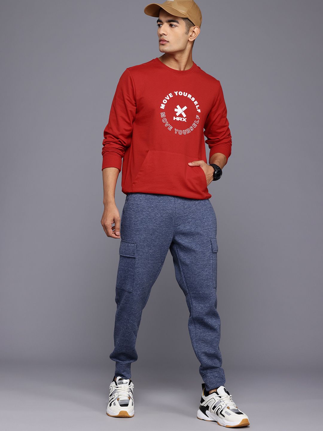 HRX by Hrithik Roshan Typography  Print Training Sweatshirt