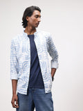 ether Floral Print Pure Cotton Longline Casual Shirt