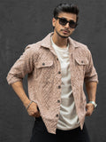 Powerlook Men Spread Collar Solid Cotton Casual Shirt