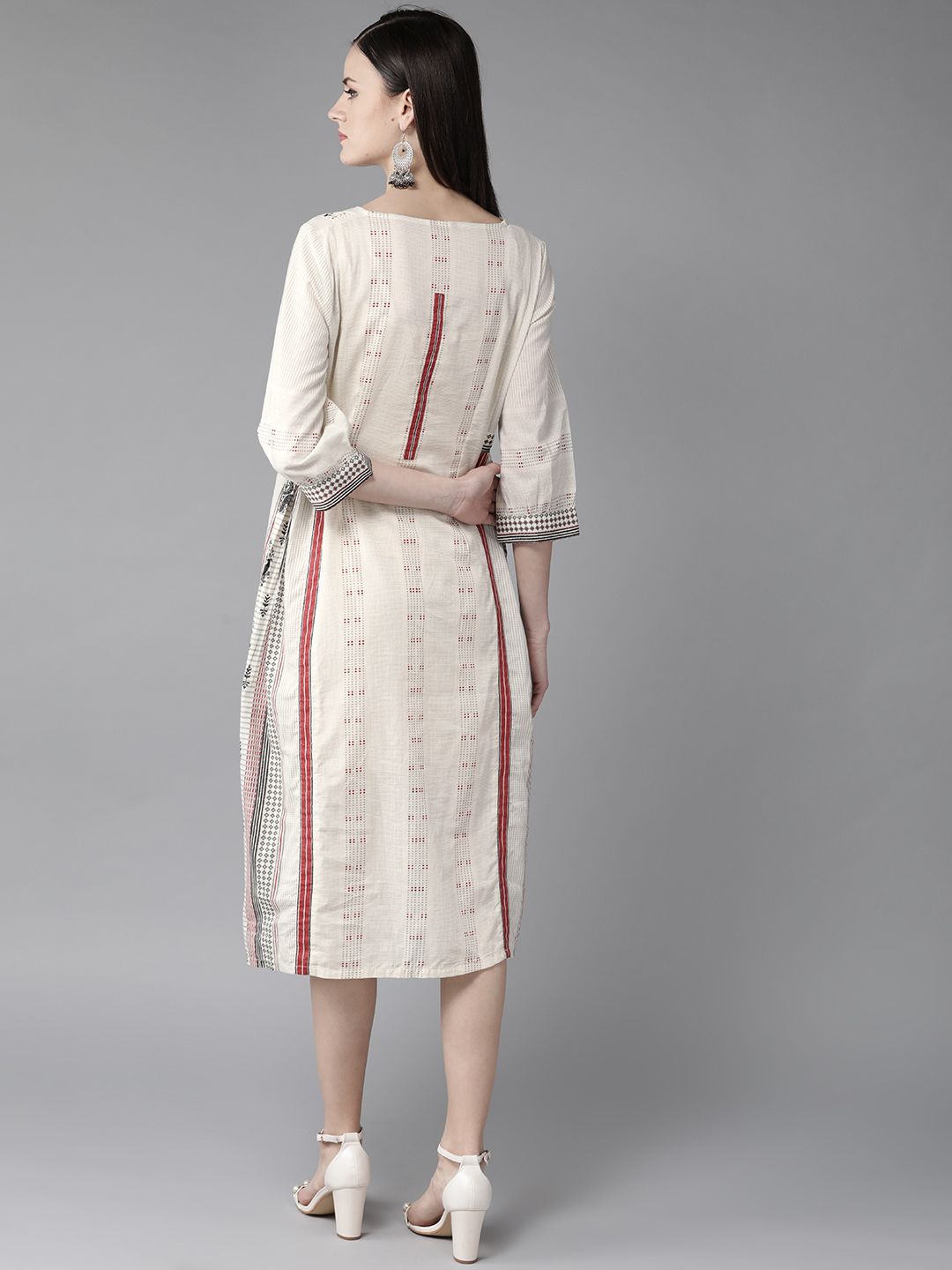 W Printed A-Line Cotton Dress