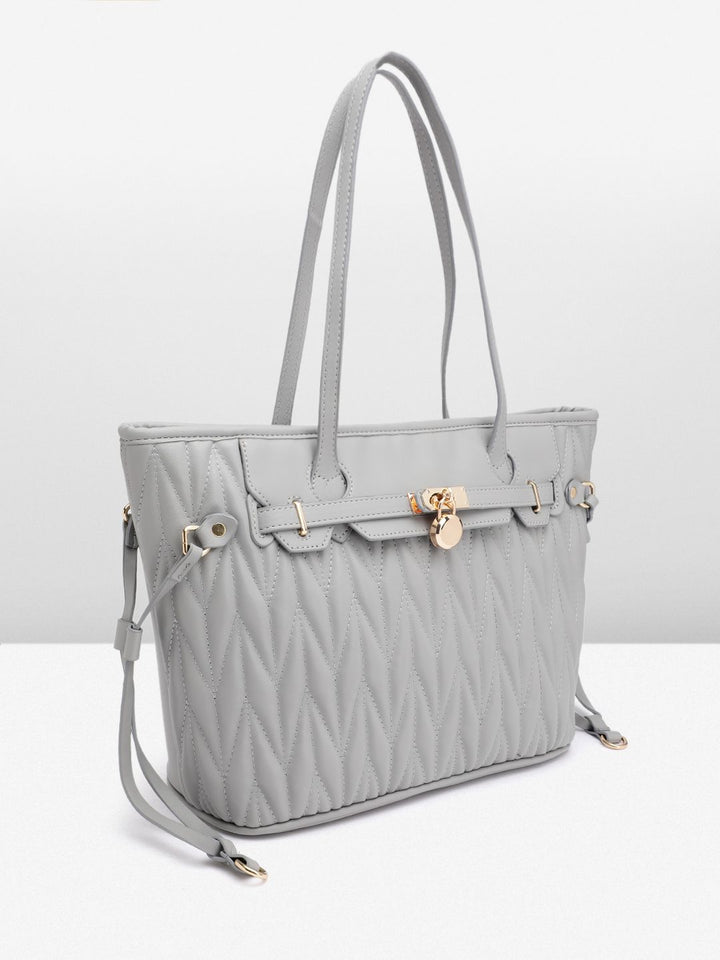 DressBerry Structured Quilted Shoulder Bag
