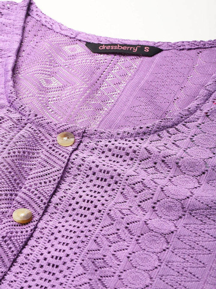 DressBerry Self-Design Semi-Sheer Top