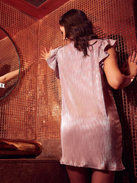 Athena Ruffles Sleeves A-Line Dress