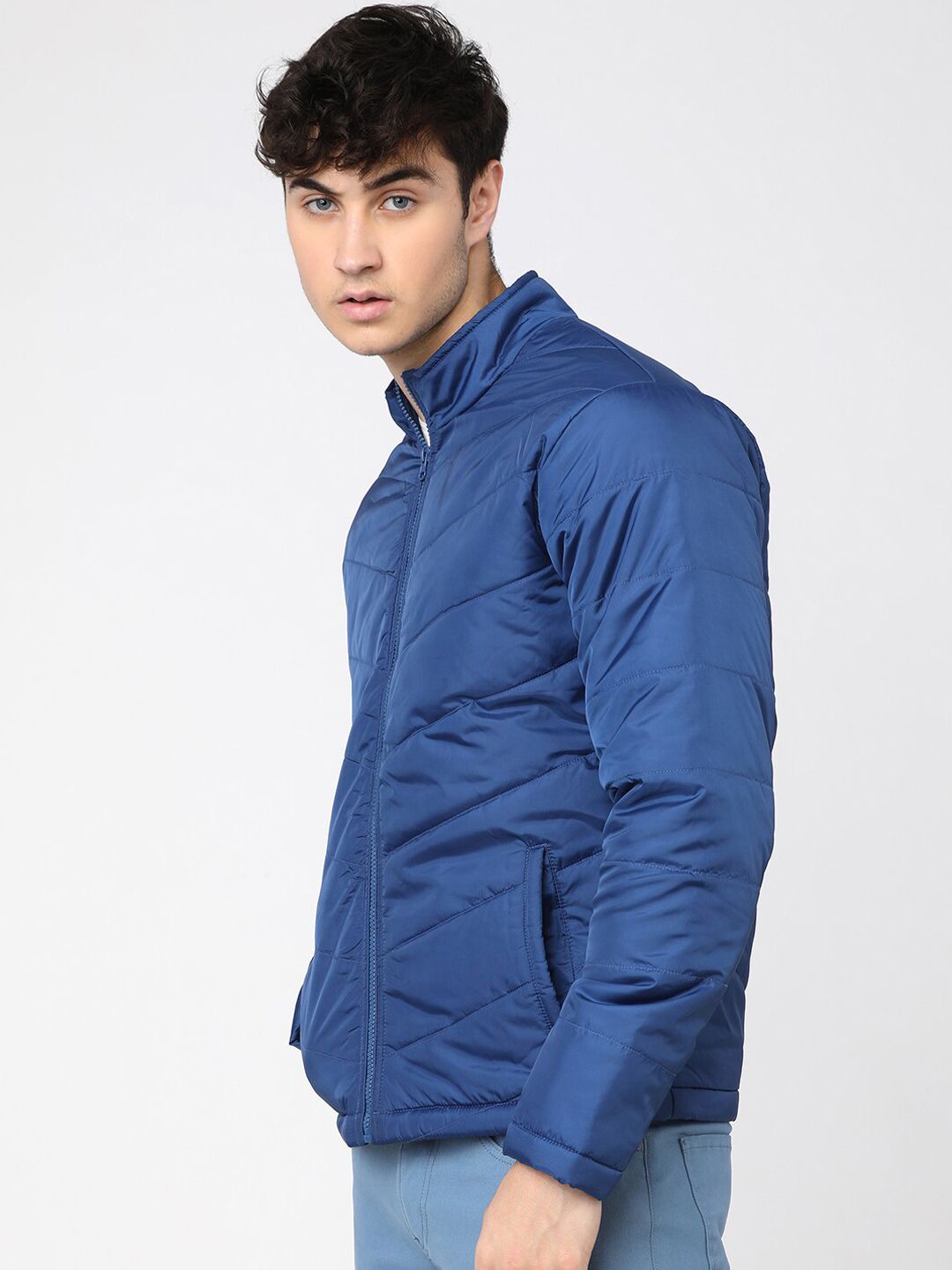 HIGHLANDER Men Blue Padded Jacket