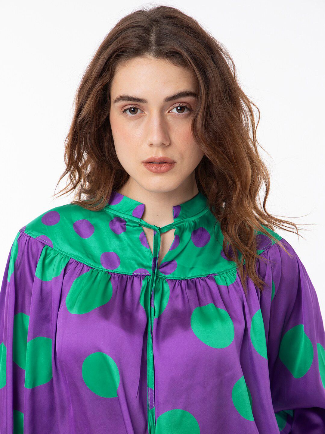 RAREISM Paneled Polka Statement Top
