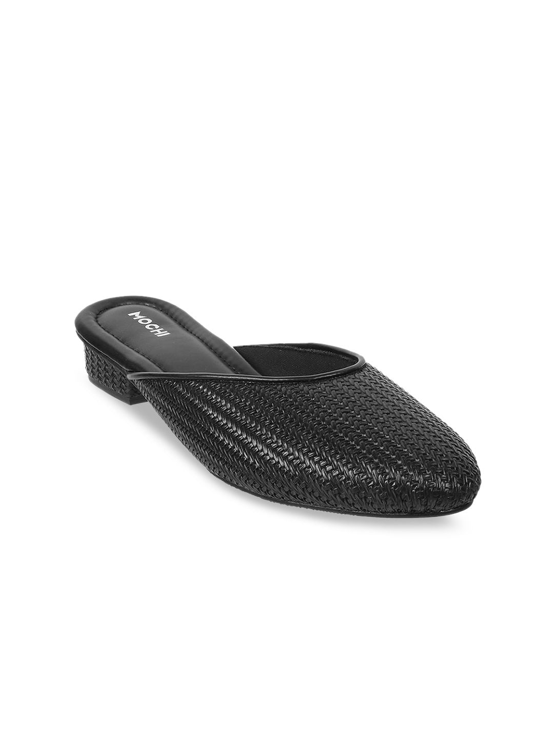 Mochi Textured Open Back Mule Heels
