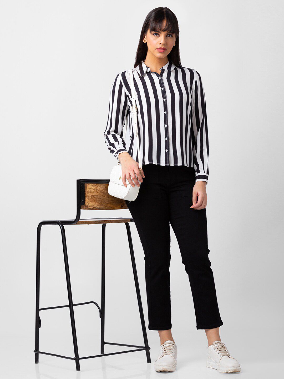 SPYKAR Women Striped Casual Cotton Shirt