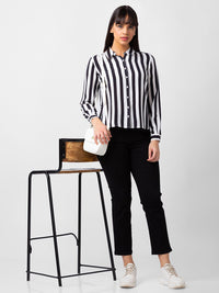 SPYKAR Women Striped Casual Cotton Shirt