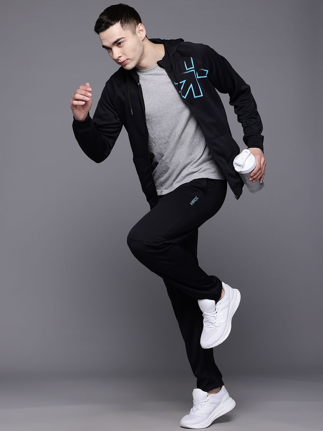 HRX by Hrithik Roshan Men Rapid-Dry Hooded Running Track-Suit