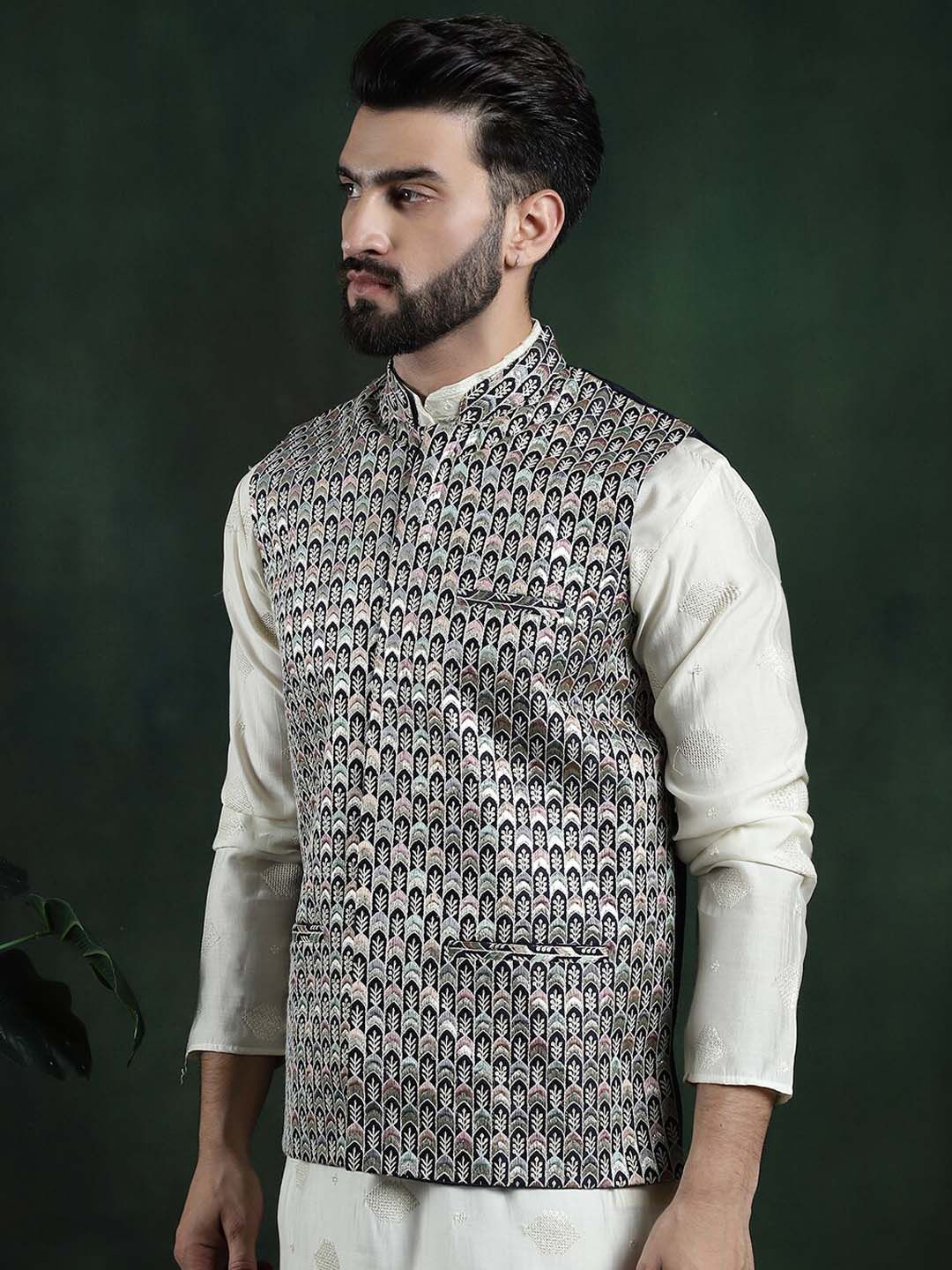 Jaket Nehru Sutera Premium SOJANYA Sulam