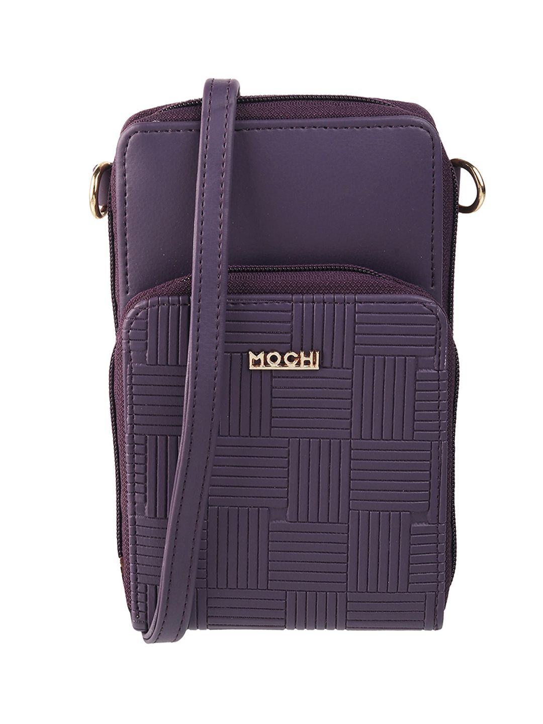 Mochi Women Purple Geometric Zip Around Wallet