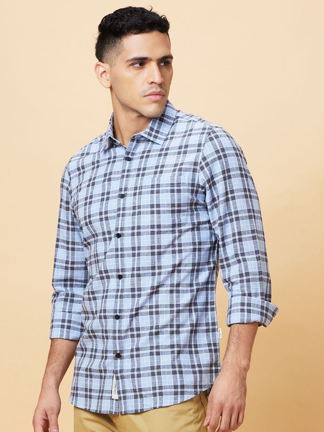 Being Human Men Slim Fit Tartan Checks Opaque Checked Casual Shirt