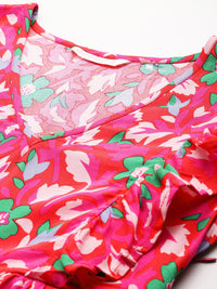DressBerry Printed Ruffled Co-Ords