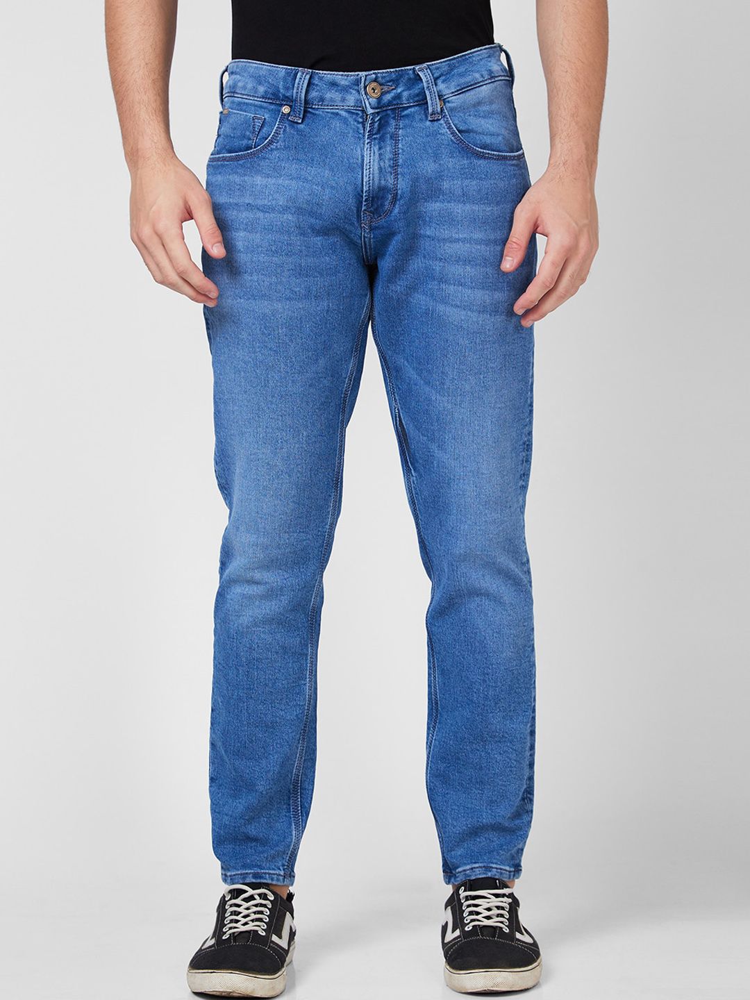 SPYKAR Men Slim Fit Mid-Rise Heavy Fade Cotton Jeans