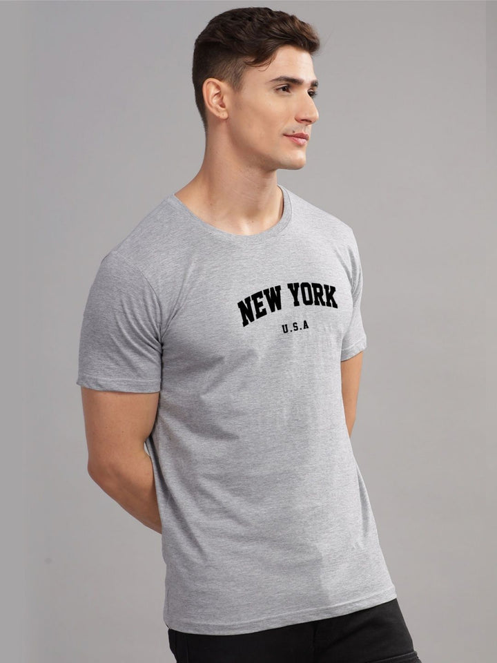 ADRO Men Typography Printed Raw Edge T-shirt