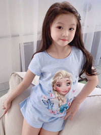 YK Girls Printed T-shirt with Shorts