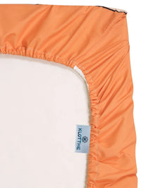 KLOTTHE Orange Geometric 400 TC King Bedsheet with 2 Pillow Covers