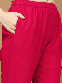 KALINI Floral Printed Kurta & Trousers With Dupatta