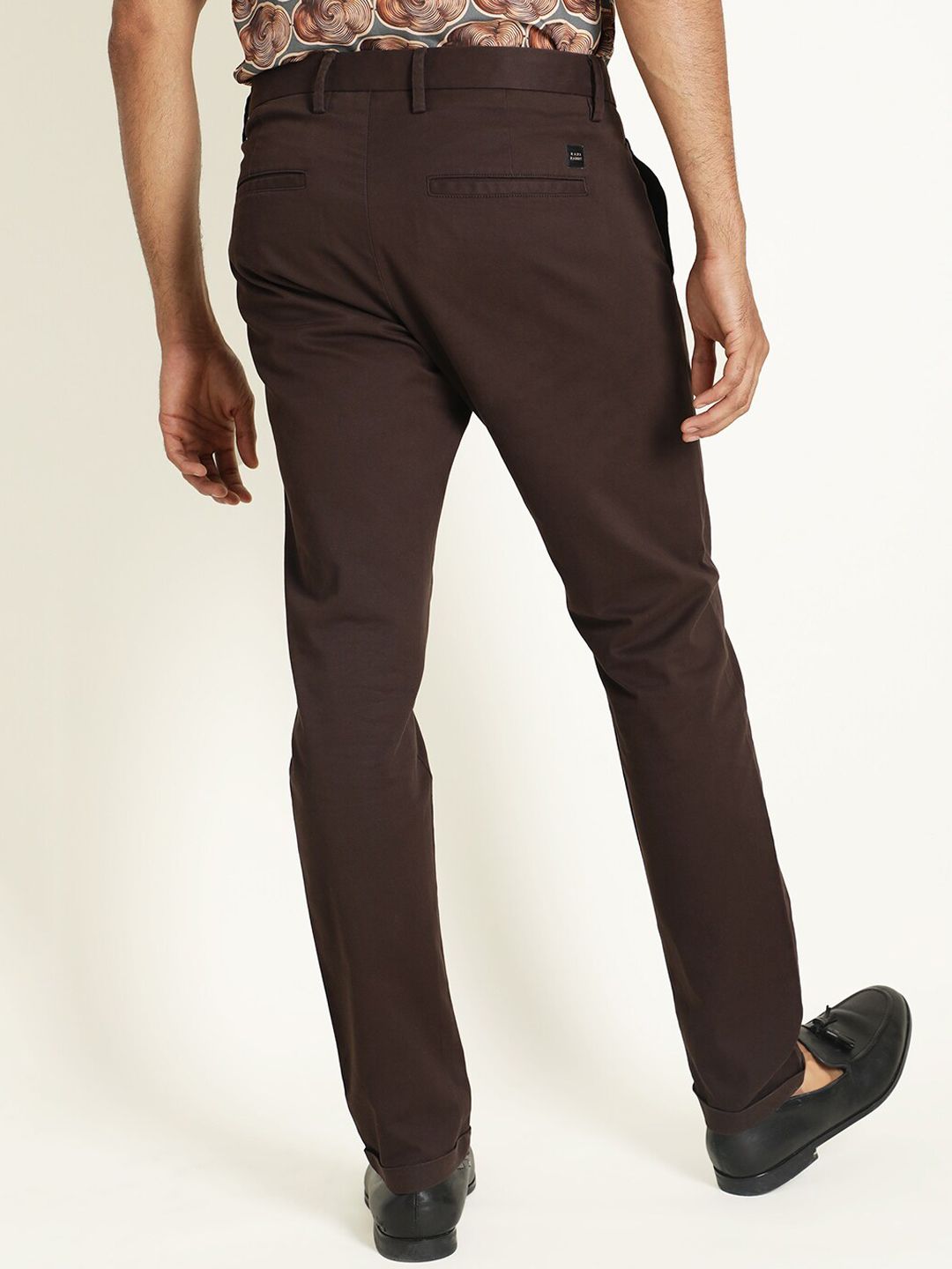 RARE RABBIT Men Jacob Mid-Rise Cotton Slim Fit Trouser
