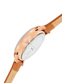 French Connection Men Embellished Dial & Leather Straps Analogue Watch FC155BR-W