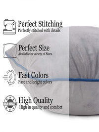 STITCHNEST 2 Pcs Grey & Blue Velvet Square Cushion Covers