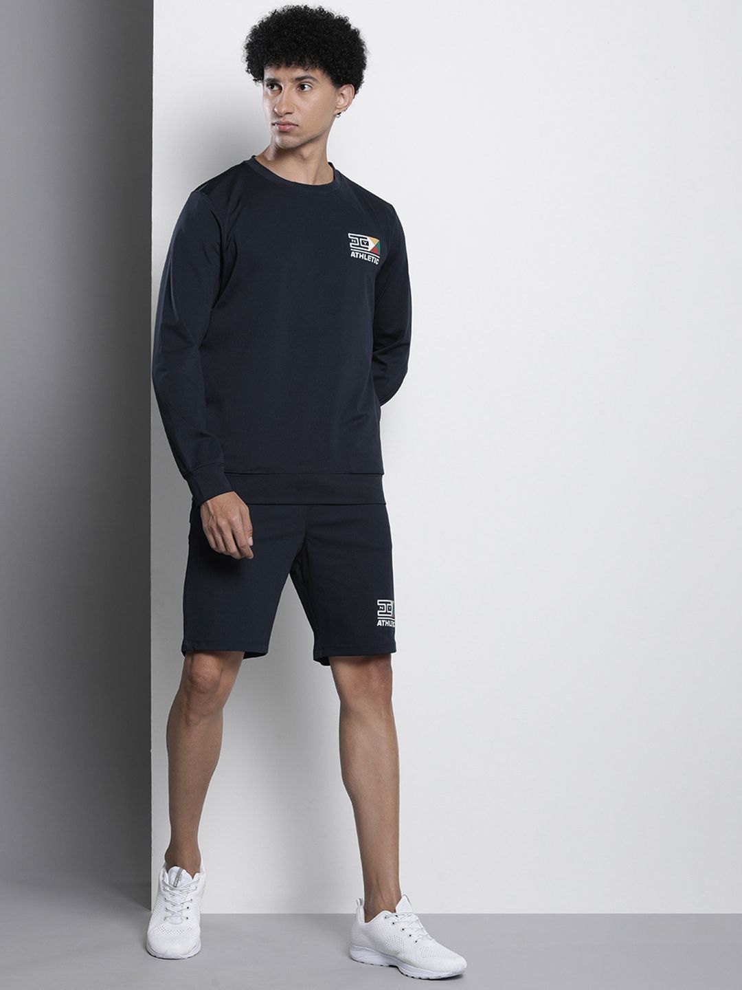 The Indian Garage Co Men Crew Neck Sweatshirt & Shorts Co-Ord Set