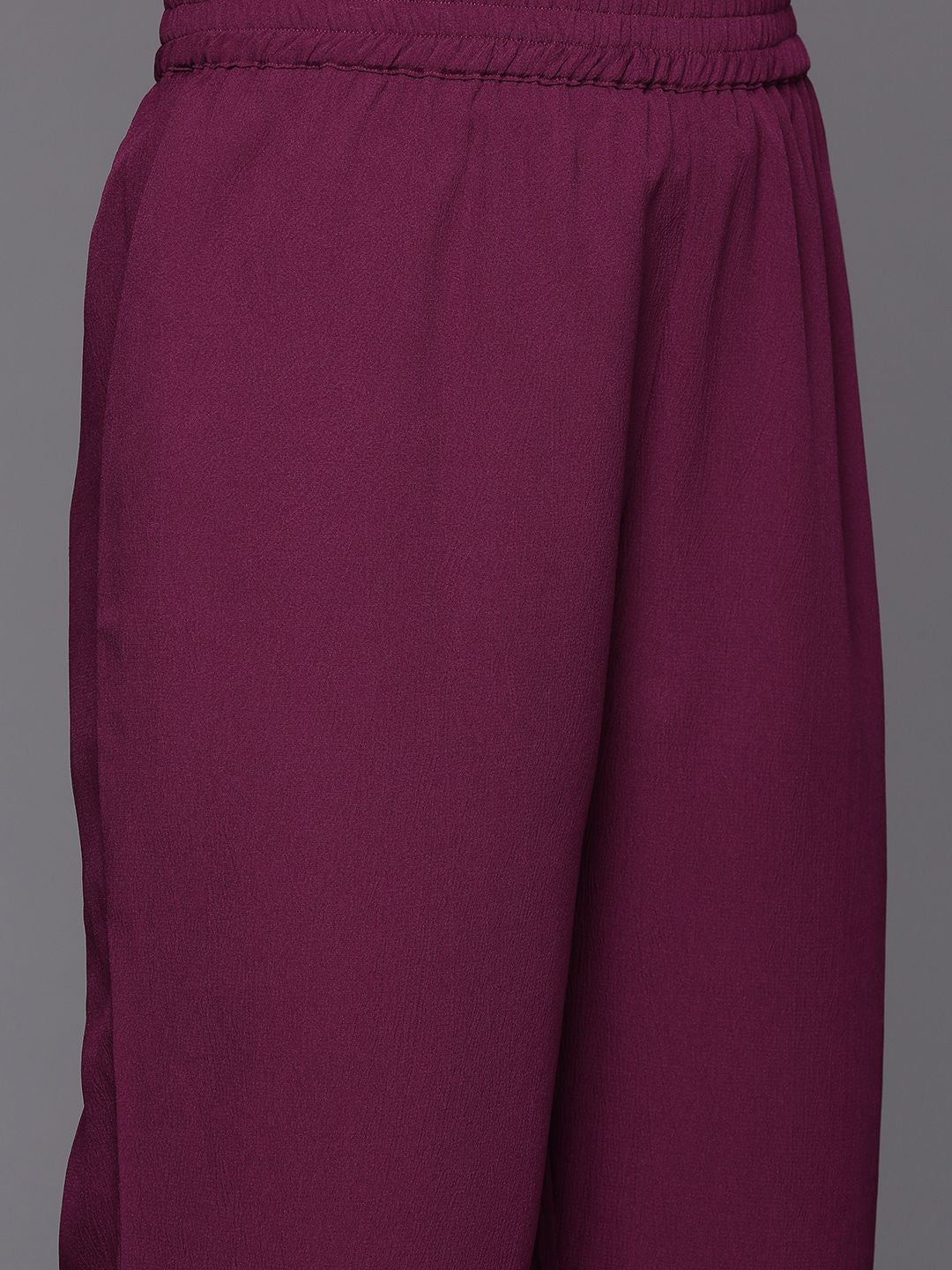 Varanga Abstract Woven Design Flared Kurta with Trousers
