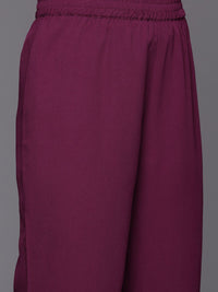 Varanga Abstract Woven Design Flared Kurta with Trousers