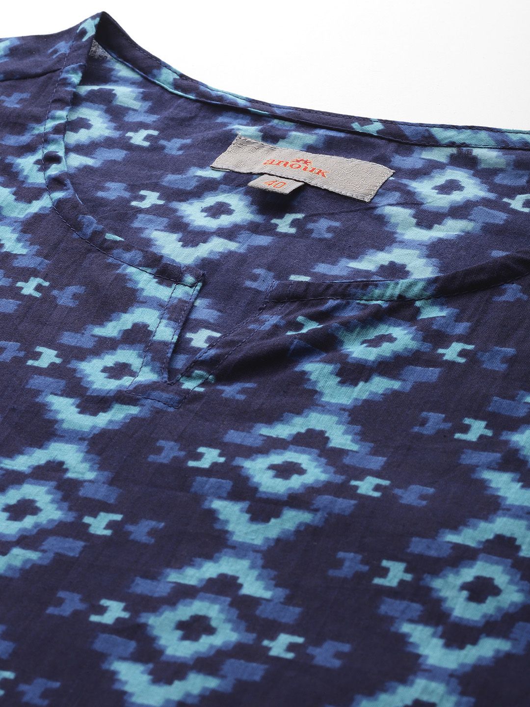 Anouk Ethnic Motifs Print Pure Cotton Short Kurta