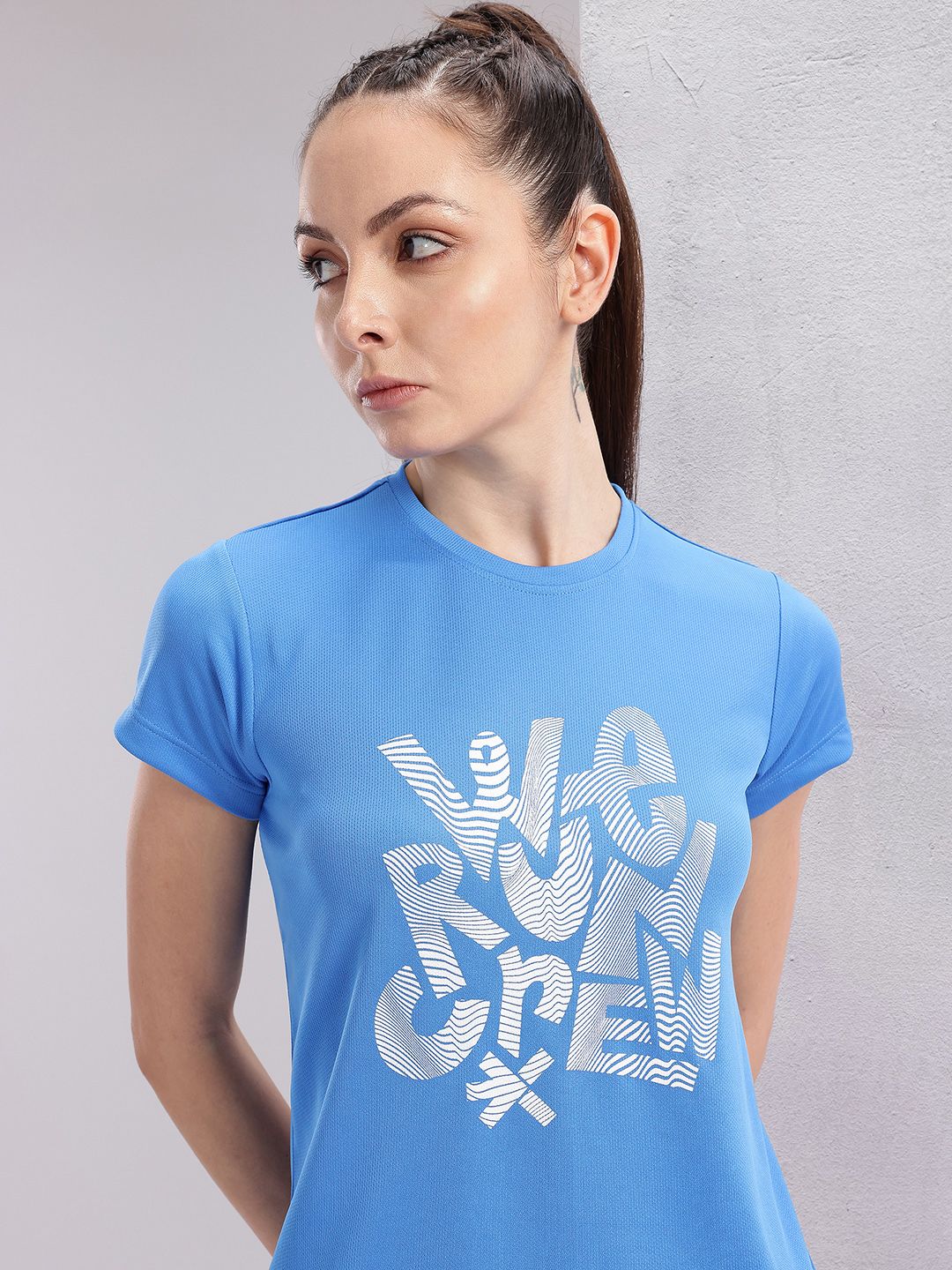 HRX by Hrithik Roshan Couple Collection Typography Printed Rapid-Dry Running T-shirt