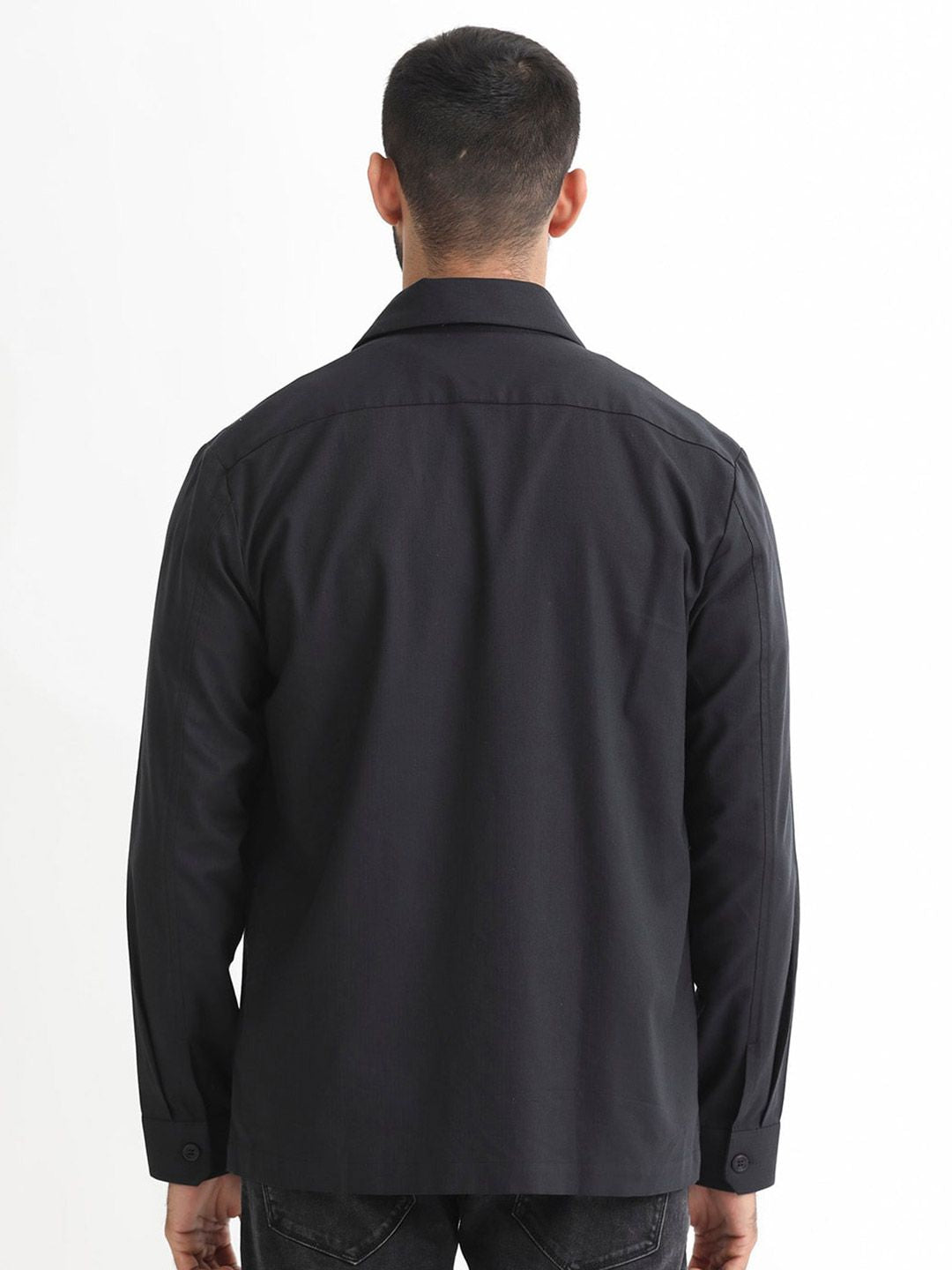 RARE RABBIT Men Lampil Slim Fit Opaque Cotton Shacket
