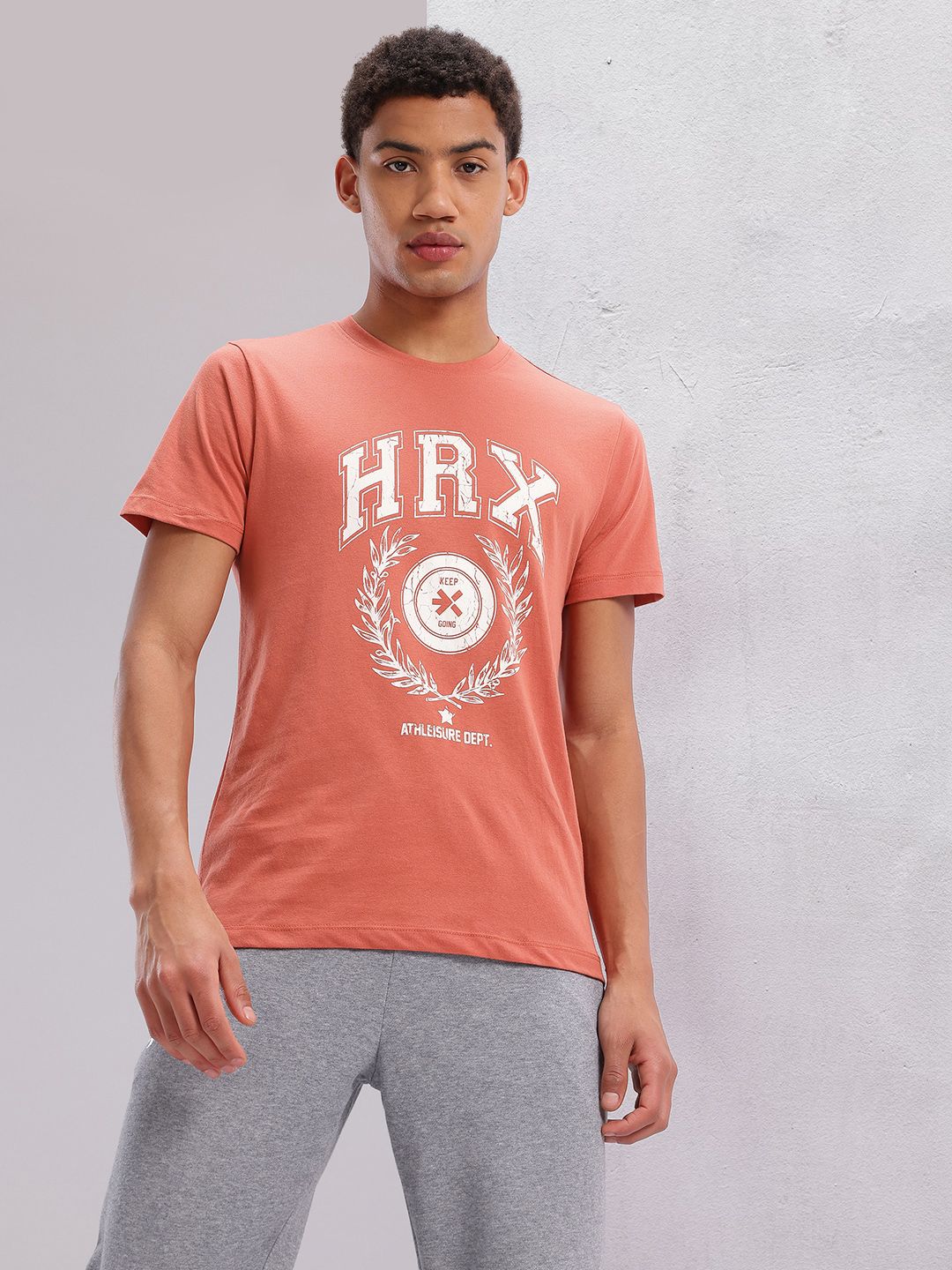 HRX by Hrithik Roshan Brand Logo Printed Lifestyle T-shirt