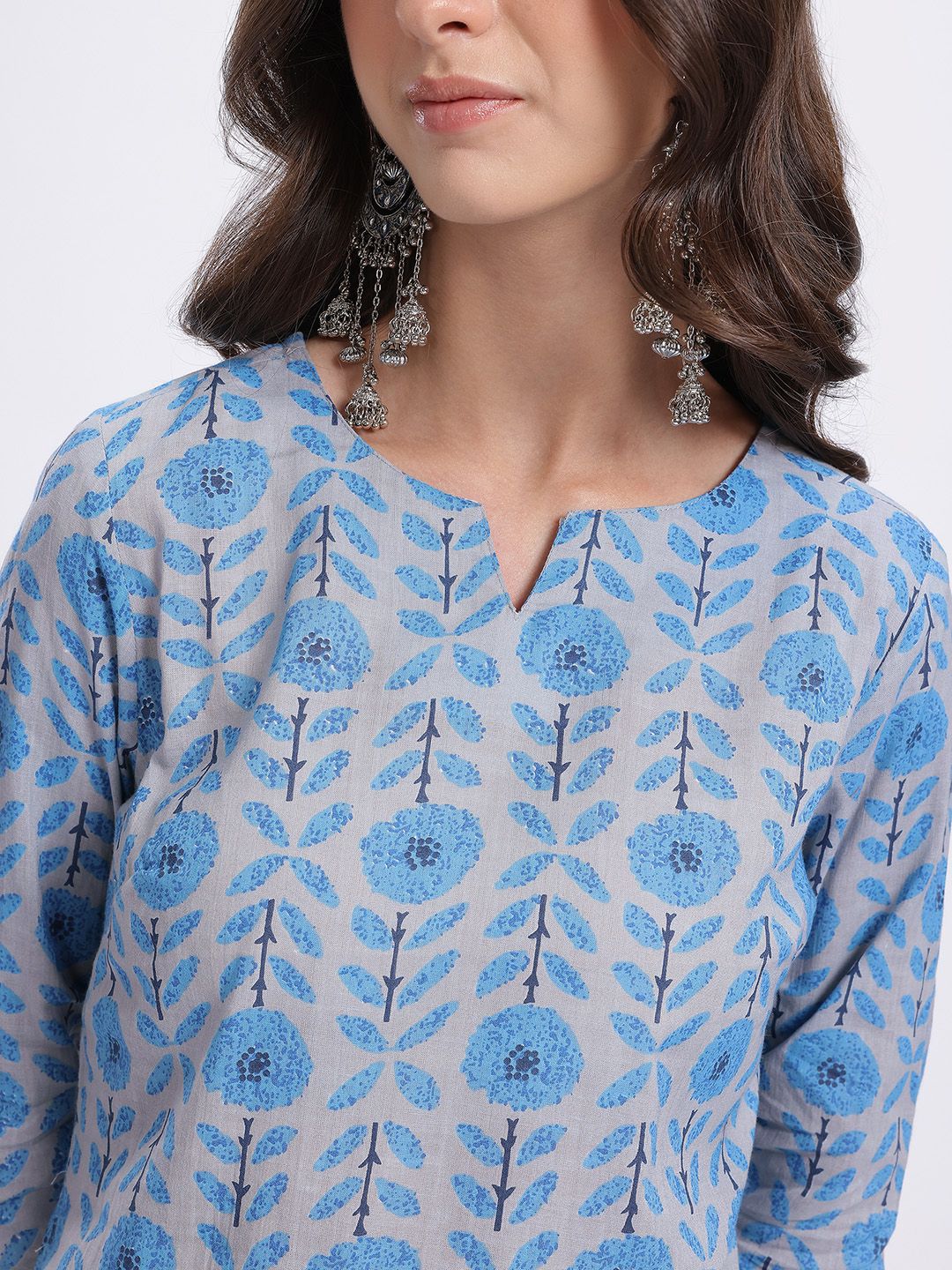 Anouk Ethnic Motifs Printed Kurta with Trousers & With Dupatta